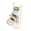 White Ripstop HydroBag® with White, Green, Navy Striped Strap