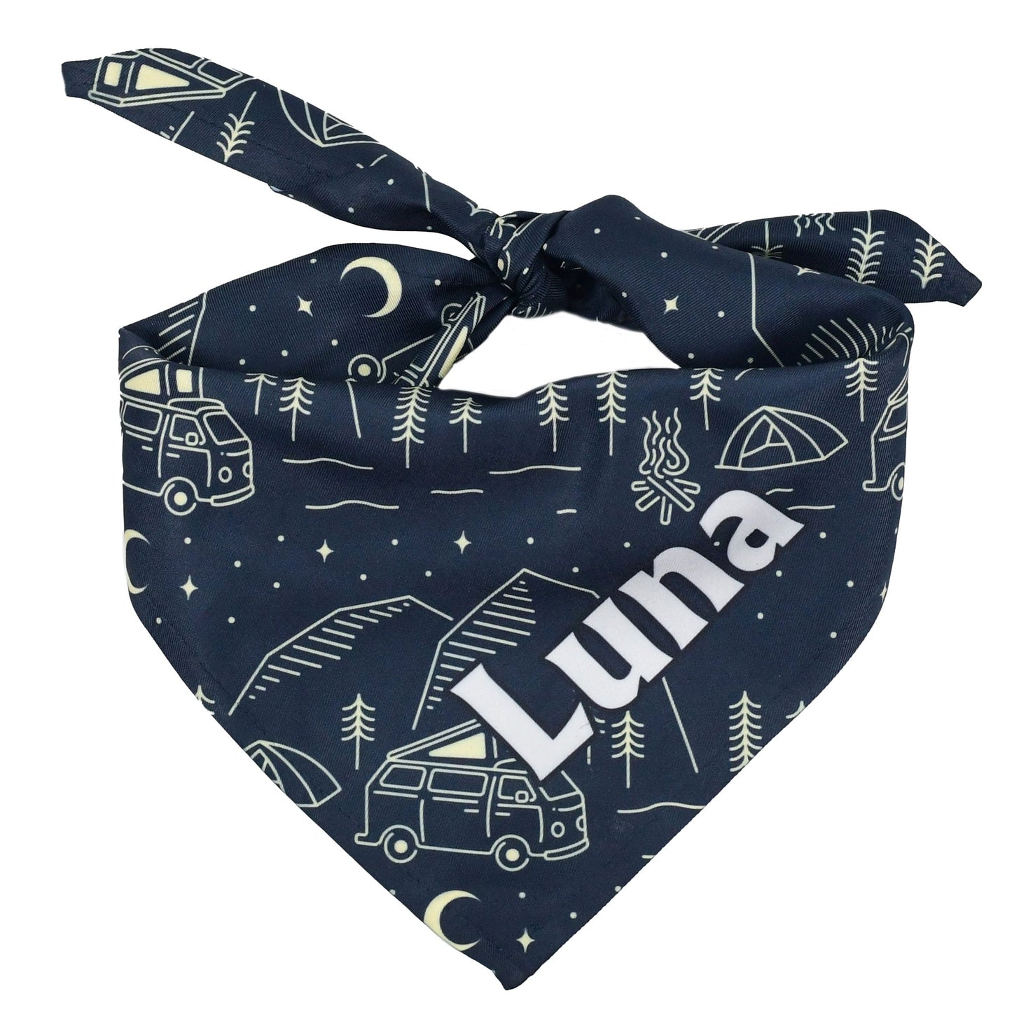 Personalized Quiet Site Camping Dog Bandana