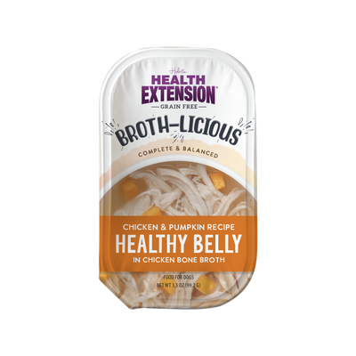 Broth-Licious Chicken & Pumpkin in Bone Broth - Healthy Belly Recipe for Adult Dogs
