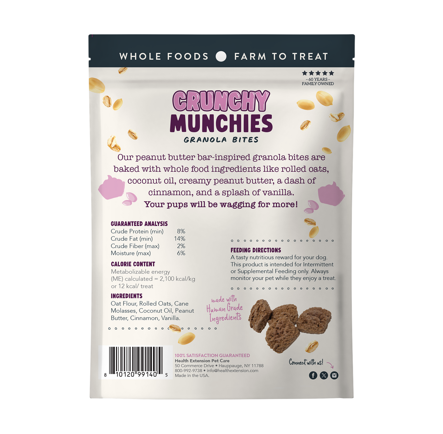 Crunchy Munchies Granola Bites-Peanutty Squares