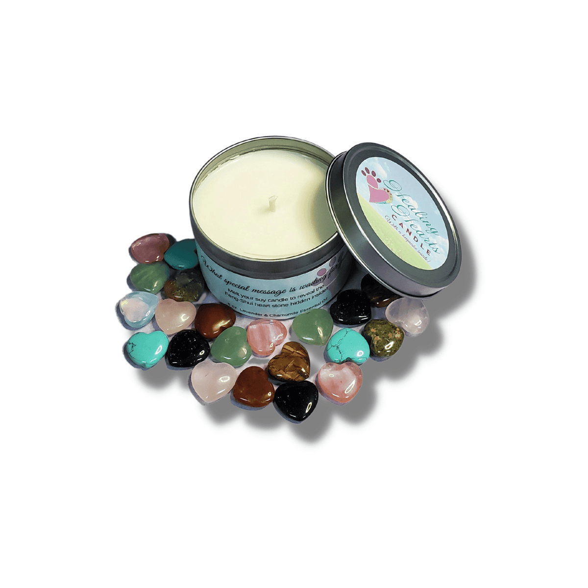 Healing Hearts Memorial Candle with Keepsake Heart Stone