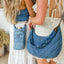 Denim Half Moon HydroHobo® Bag- bottle included