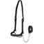 Derby Originals New and Improved Premium Show Spotted Flat Leather Cattle Show Halter, Small/Medium/Large, Adjustable Fit with 48" Lead and 14" Chain, Durable Hardware, 1-Year Warranty
