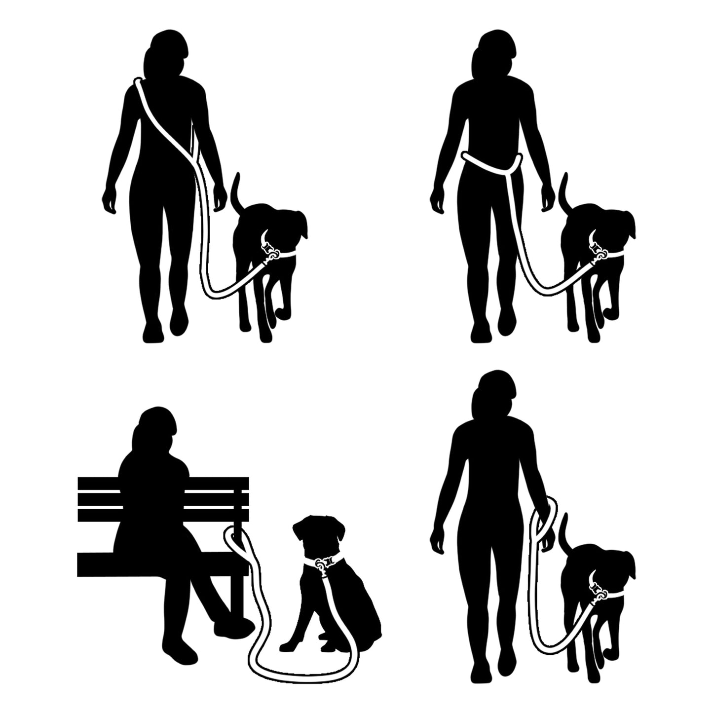 Hands Free Rope Leash - Le Café