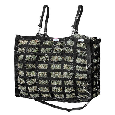 Derby Originals Supreme 4-Sided Slow Feeder Horse Hay Bag, 3.5" x 1.75" Rectangular Openings, Patented Design, Super Tough Bottom®, 1 Bale Capacity, 1-Year Warranty