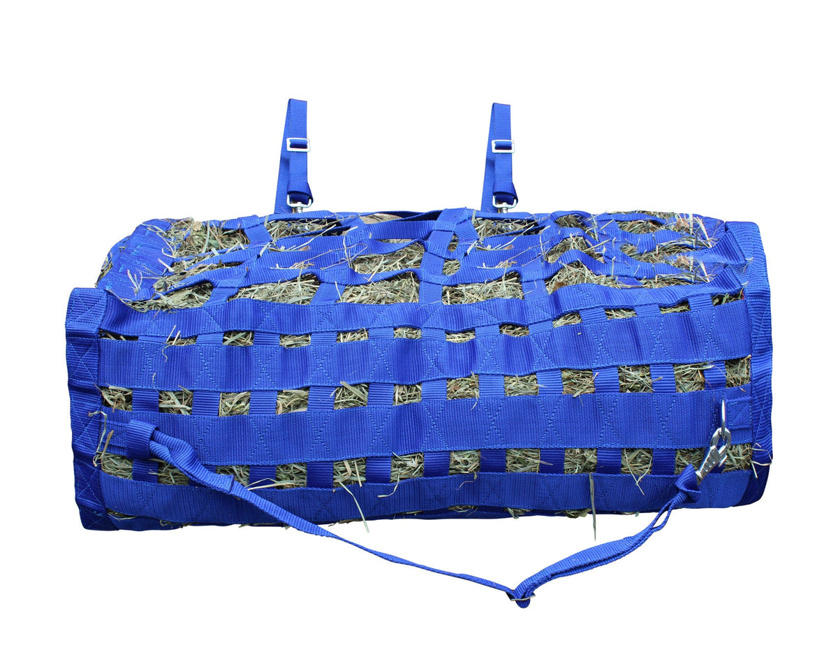 Derby Originals Supreme 4-Sided Slow Feeder Horse Hay Bag, 3.5" x 1.75" Rectangular Openings, Patented Design, Super Tough Bottom®, 1 Bale Capacity, 1-Year Warranty