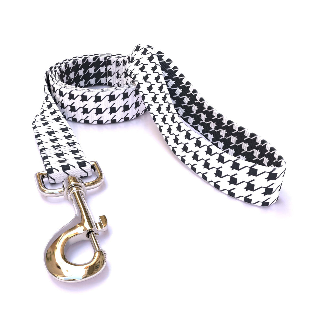 Houndstooth Black and White Dog Leash