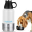 HydroPet® 64 oz Portable Dog Water Bottle – Stainless Steel Travel Flask with 2 Detachable Bowls, Carry Bag & Strap