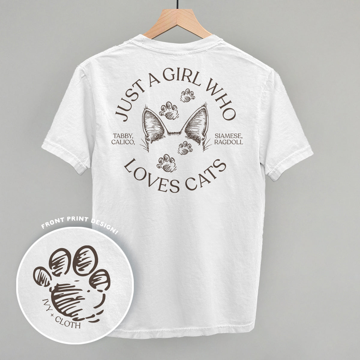 Just A Girl Who Loves Cats (Back Print)