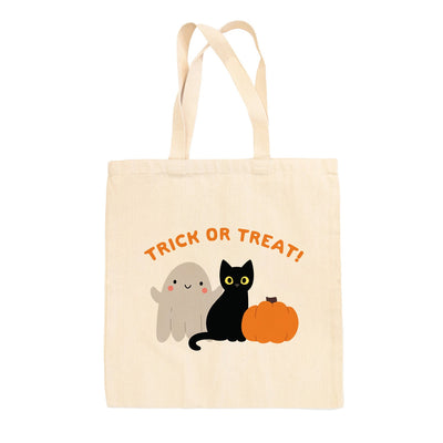 Trick Or Treat Cat Doodle Tote Bag