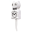 White Gentleman Kit-Cat Klock with Black Bow Tie (15.5" high)