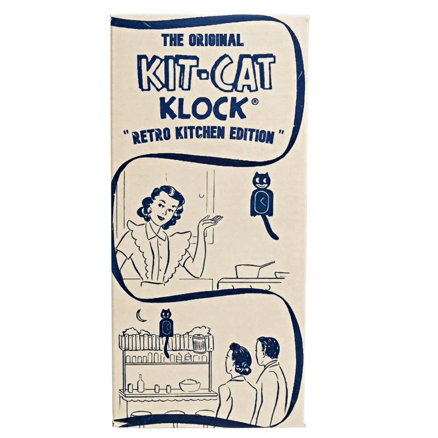 Retro Red Lady Kitchen Edition Kit-Cat Klock
