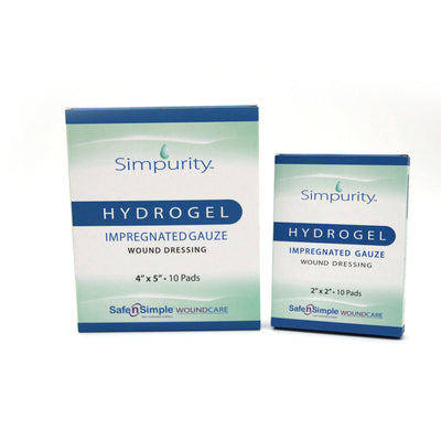 Safe N Simple Simpurity Impregnated Hydrogel Gauze Wound Dressing (80 Count)