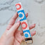 Red, White & Bloom Key Fob