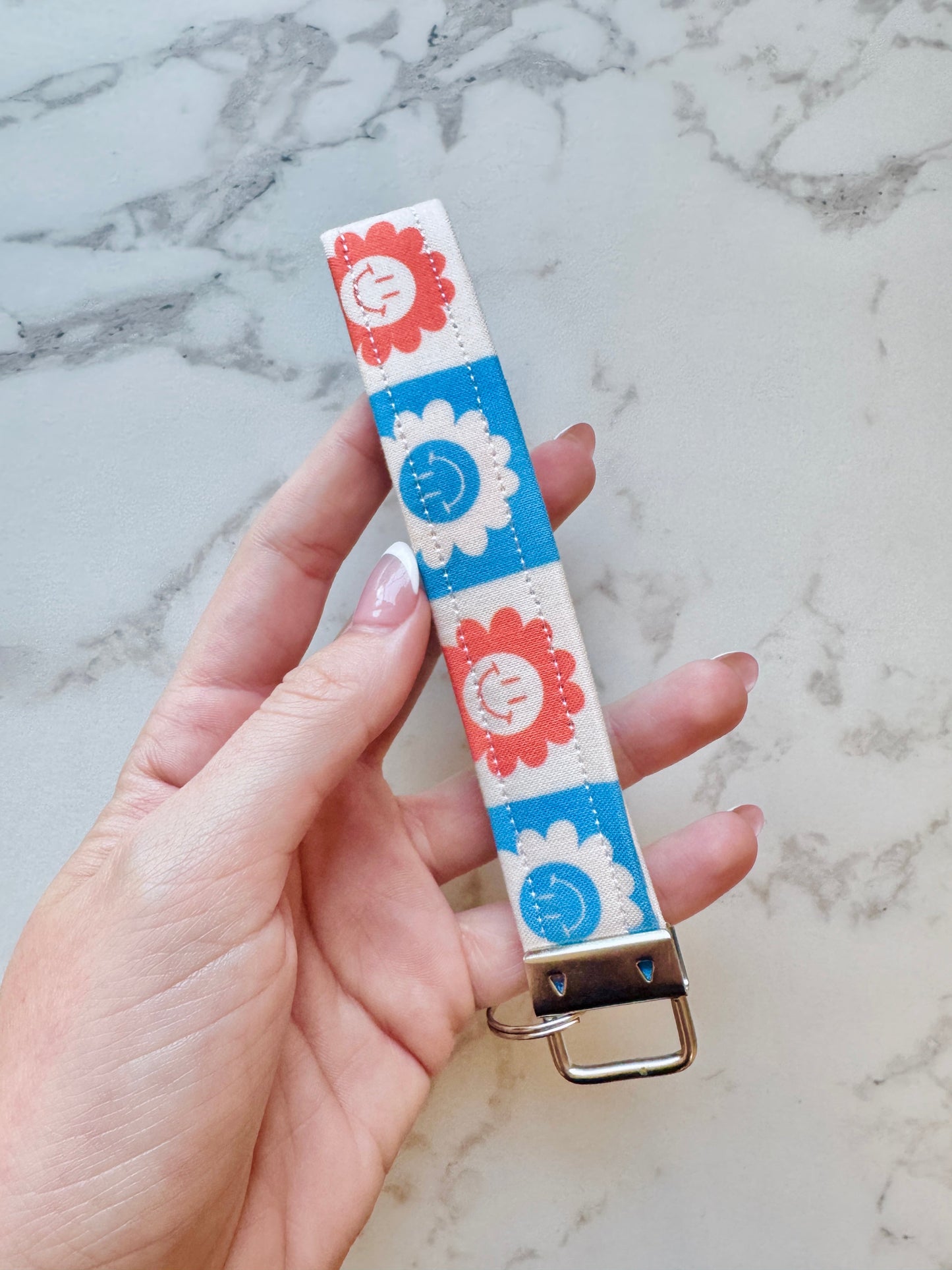 Red, White & Bloom Key Fob