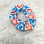 red, white & bloom scrunchie