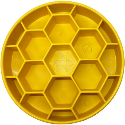 Honeycomb eBowl Deep Slow Feeder Dog Bowl for Enrichment | USA Made