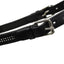 Derby Originals New and Improved Premium Show Spotted Flat Leather Cattle Show Halter, Small/Medium/Large, Adjustable Fit with 48" Lead and 19.5" Chain, Elegant Show Spots, 1-Year Warranty