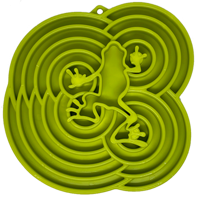 Water Frog eTray - Shallow Slow Feeder Dog Bowl for Enrichment | USA Made