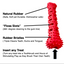 Natural Rubber Bone Toothbrush Toy
