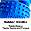 Large Natural Rubber Bone Toothbrush Toy