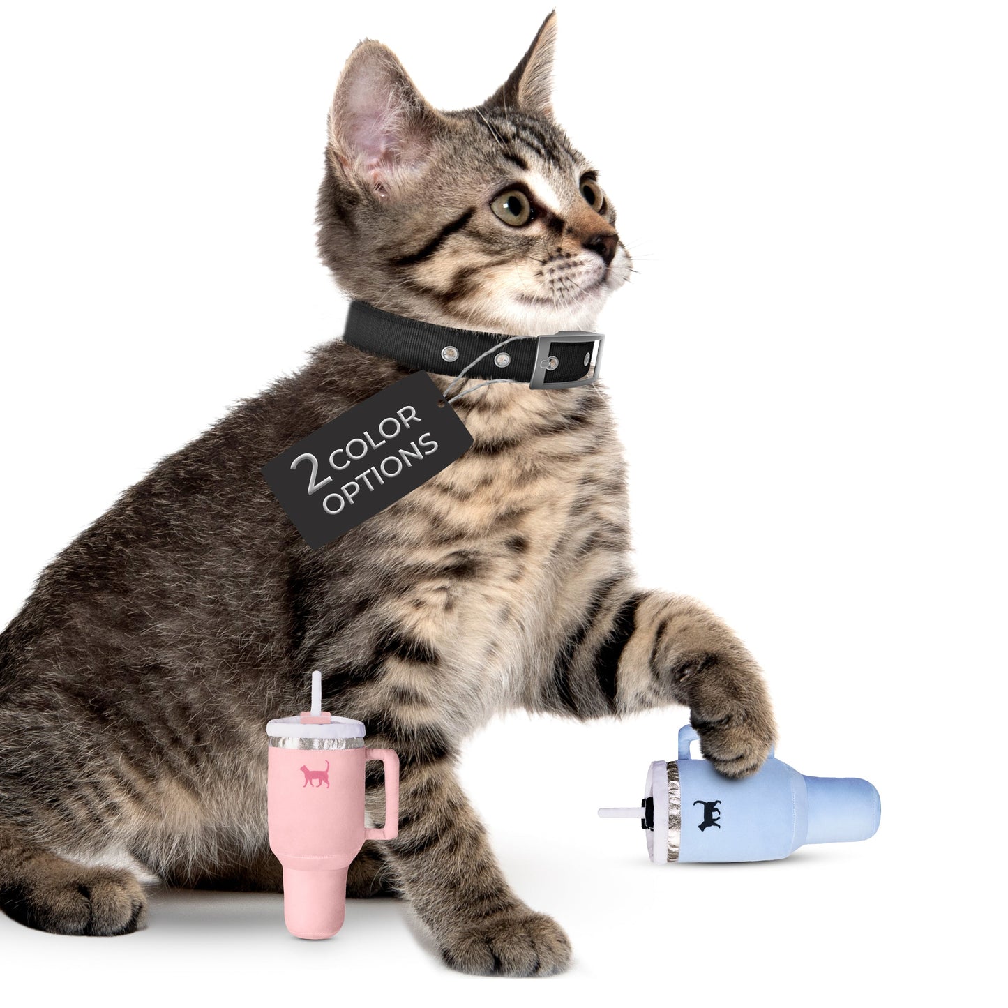 Kitty Cup Cat Tumbler Toy with Catnip & Crinkle Paper- Ideal Cat Birthday Gift