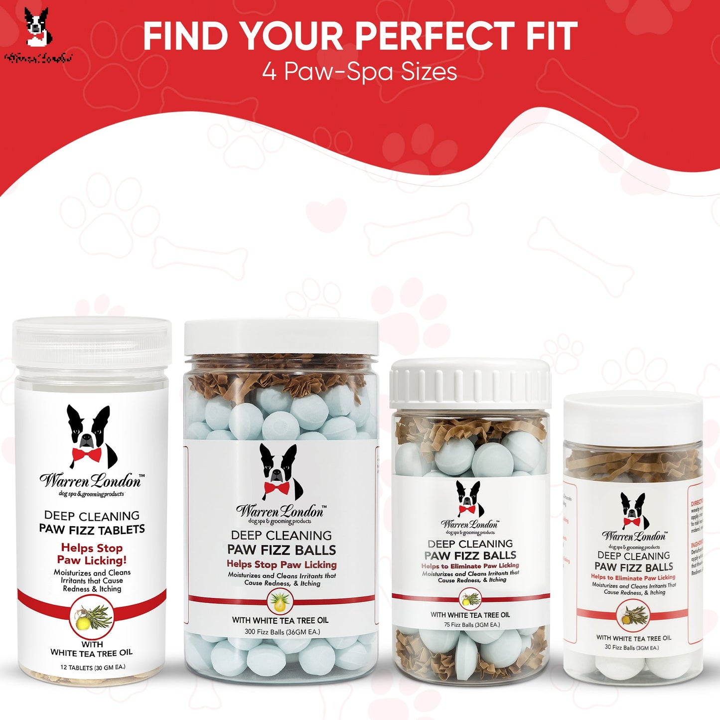 Deep Cleaning Paw Fizz Tablets - Soothes Itchy, Irritated Paws