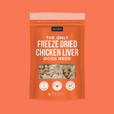 Natural Rapport The Only Freeze Dried Chicken Liver Dogs Need (4oz)