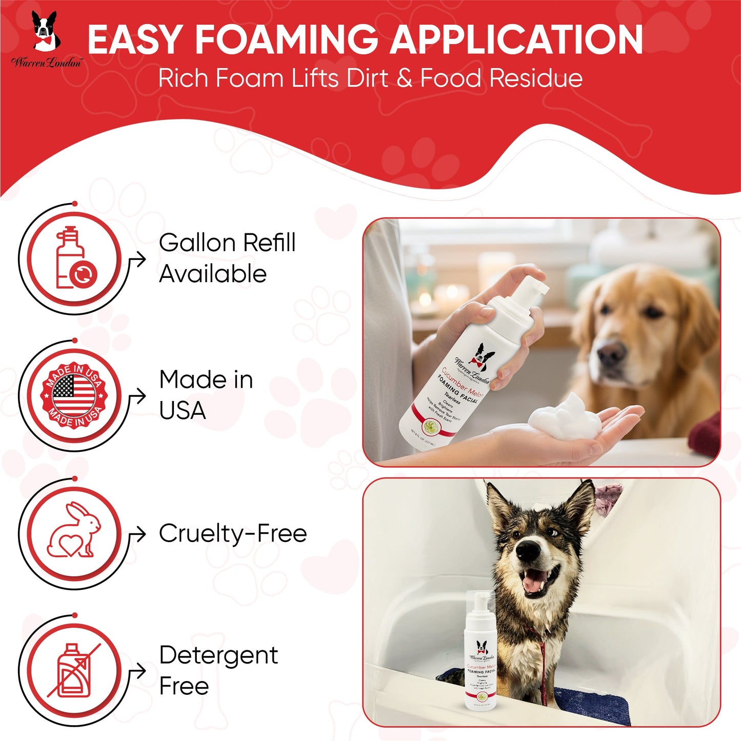 Cucumber Melon Foaming Facial For Dogs