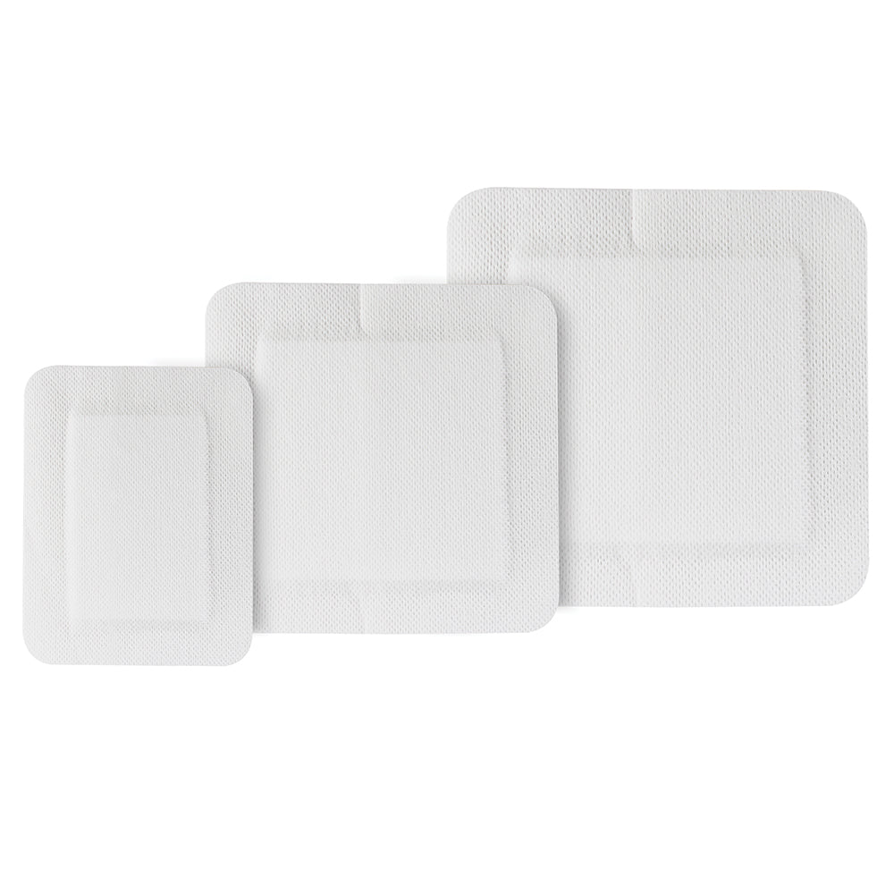 Medpride Gauze Island Dressing Sterile 2"x3.5" Wound Dressing with Adhesive, 50/Box, Case of 6 (300 Count)