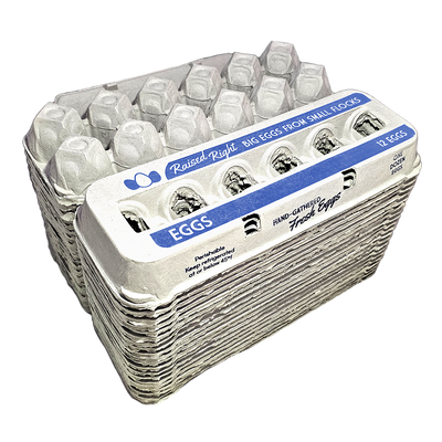 Henlay Jumbo Egg Cartons for 12 Farm Fresh Eggs – Durable & Reusable Egg Carton, 20 or 75 Pack