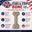 USA-K9 Stars and Stripes Bone Nylon Dog Chew Toy for Aggressive Chewers | USA Made