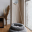 Chester & Lee | Furry Gray Donut Dog Bed