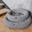Chester & Lee | Furry Gray Donut Dog Bed