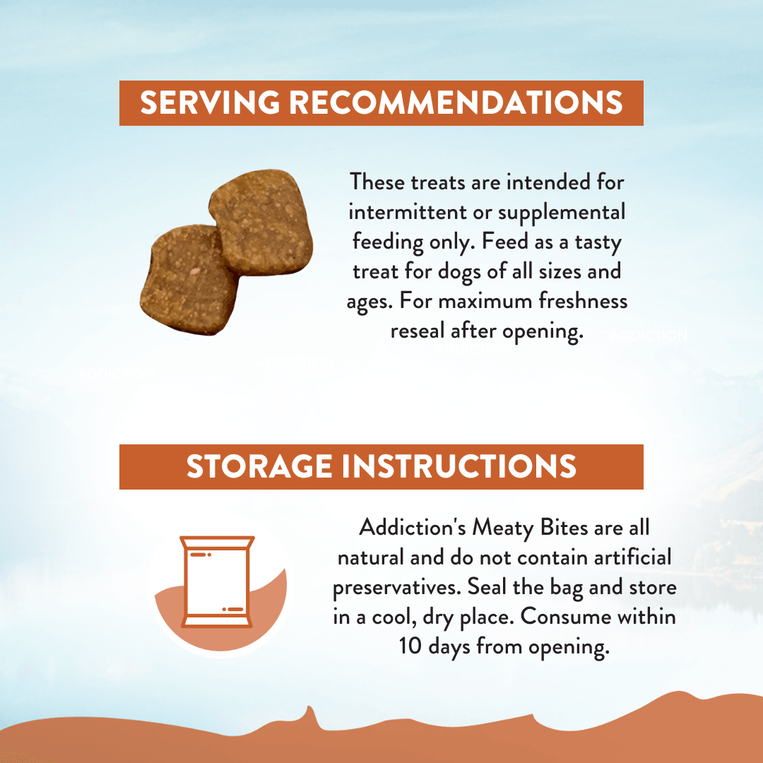 Addiction Wild Kangaroo Dry Dog Food & Meaty Bites Dog Treats Bundle