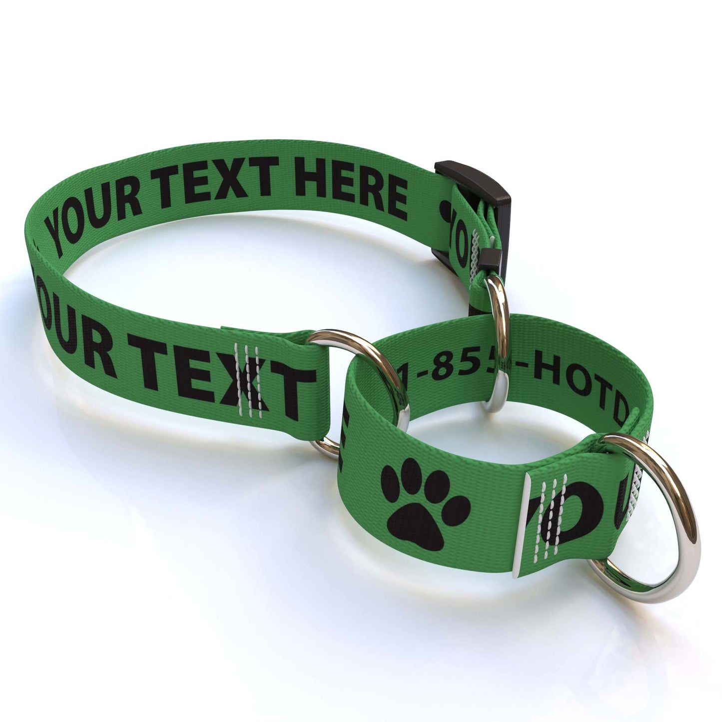 Personalized Martingale Collar with Name - Solid Colors