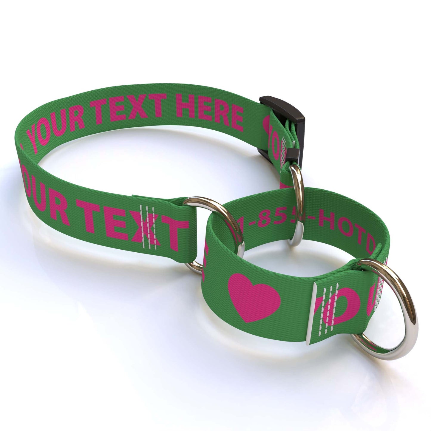 Personalized Martingale Collar with Name - Solid Colors