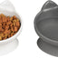 Kitty City Elevated Cat Bowls Set of 2 Whisker Friendly Raised 6.5oz Modern