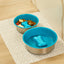 Slow Feeder Dog Bowl Blue - Anti Slip Stainless Steel