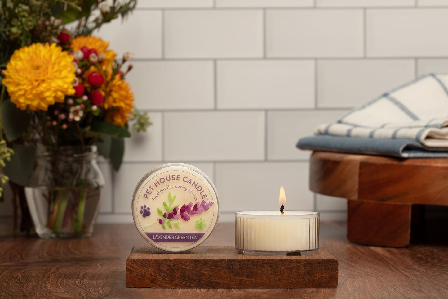Lavender Green Tea Mini Candle