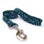 Leopard Teal Dog Leash