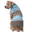 Light Blue Fair Isle Dog Sweater