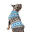 Light Blue Fair Isle Dog Sweater