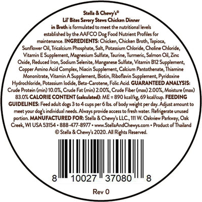 Stella & Chewy’s Lil Bites Stew Chicken Dog Food (2.7oz)