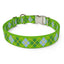 Lime Argyle Dog Collar