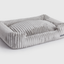 Luna Grey Corduroy Lounge Dog Bed