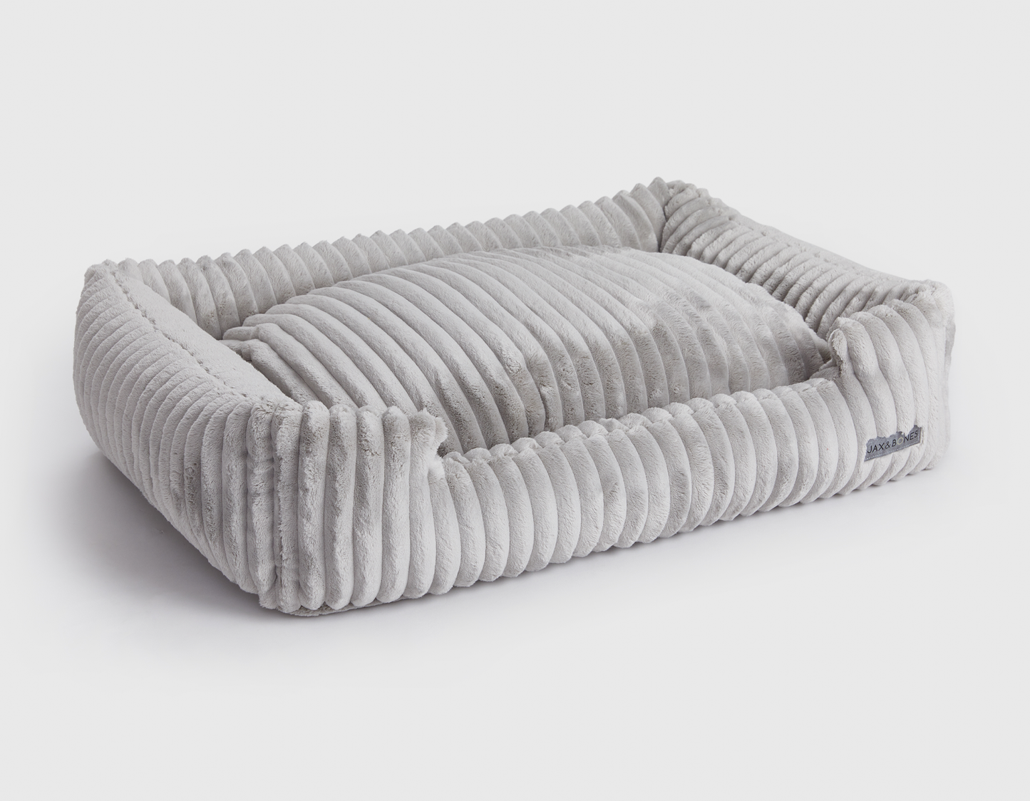 Luna Grey Corduroy Lounge Dog Bed