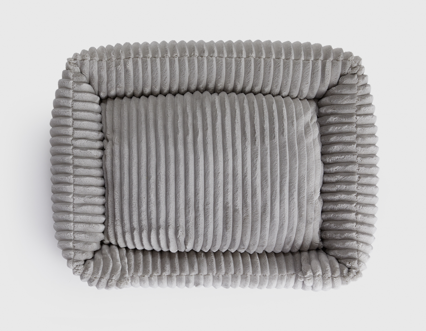 Luna Grey Corduroy Lounge Dog Bed