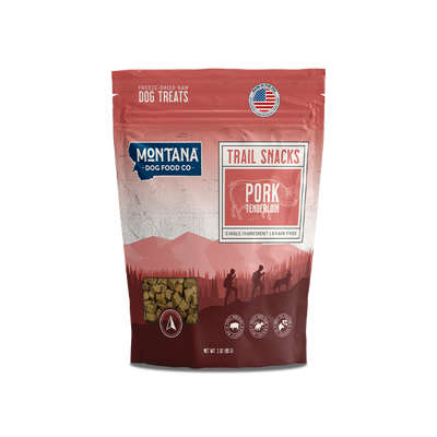 Pork Tenderloin Freeze-dried Raw Trail Snacks (Treats) for Dogs 3oz