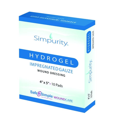 Safe N Simple Simpurity Impregnated Hydrogel Gauze Wound Dressing (80 Count)